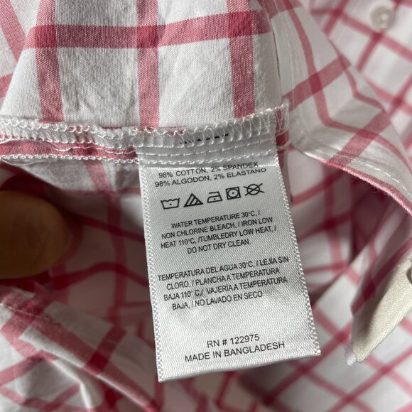 Southern Proper Men's Pink & White Button-Up Plaid Shirt Henning Medium! - Picture 4 of 6